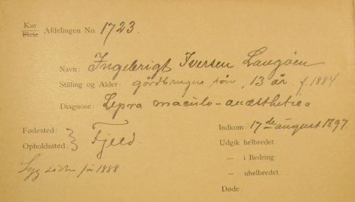 From patient record. Regional State Archives of Bergen.