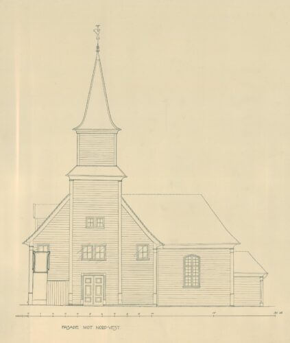 Drawing by architects Lindstrøm and Tvedt 1921. Bergen's Architects' Association, ArkiVest.